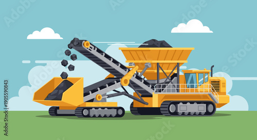 Heavy Construction Machinery Equipment Vehicle.