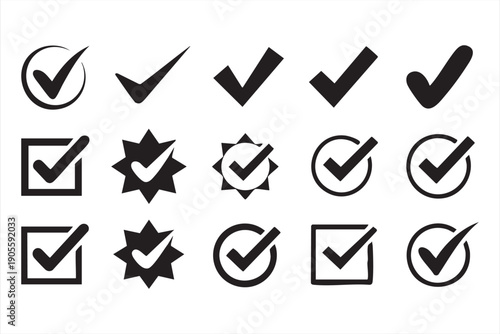 Approval and Quality Assurance Checkmark Line Art for Systems