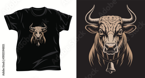 Cow graphic vector t shirt design print.