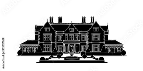 Historic Manor House Heritage Venue Silhouette