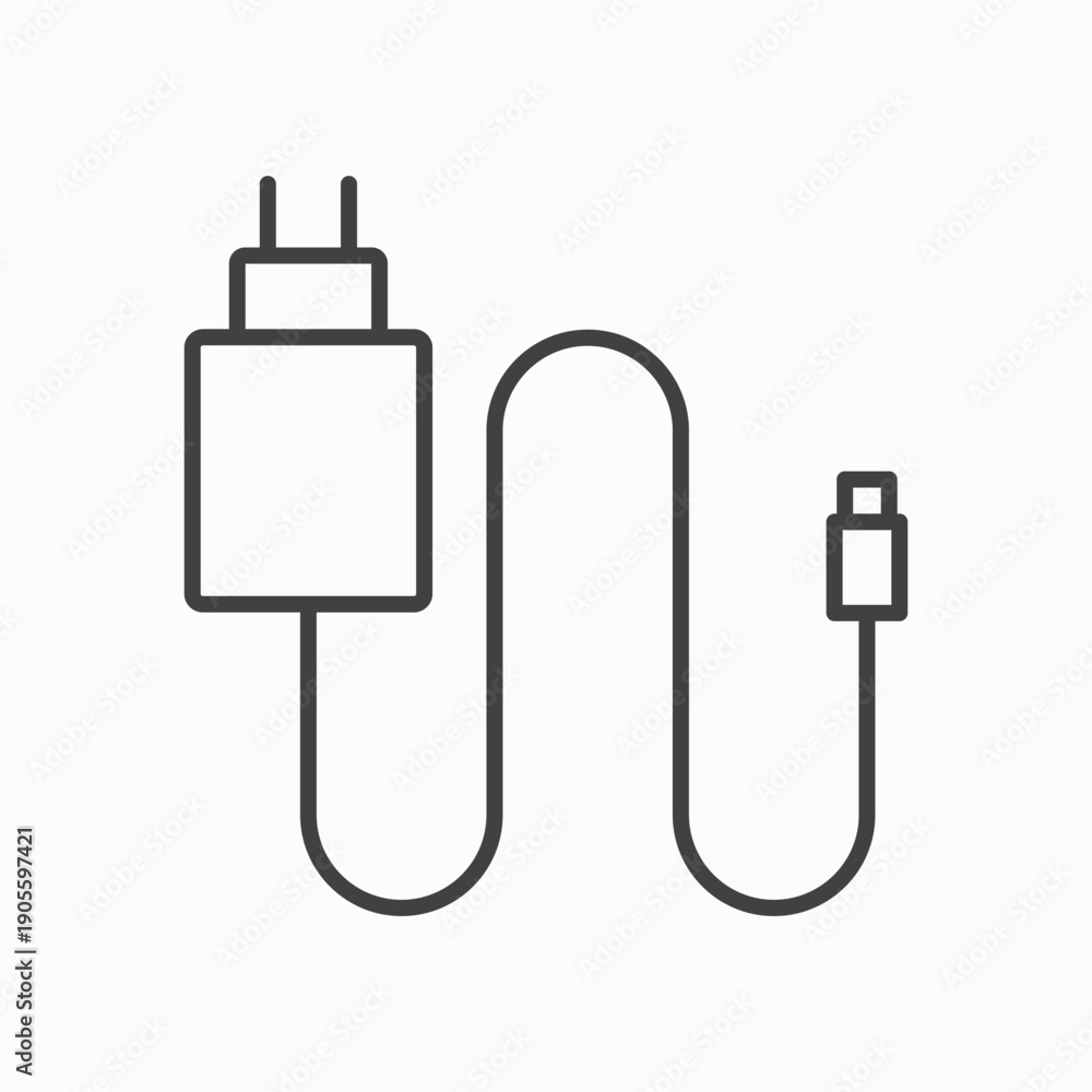 Fototapeta premium Charger icon design element isolated on white for web