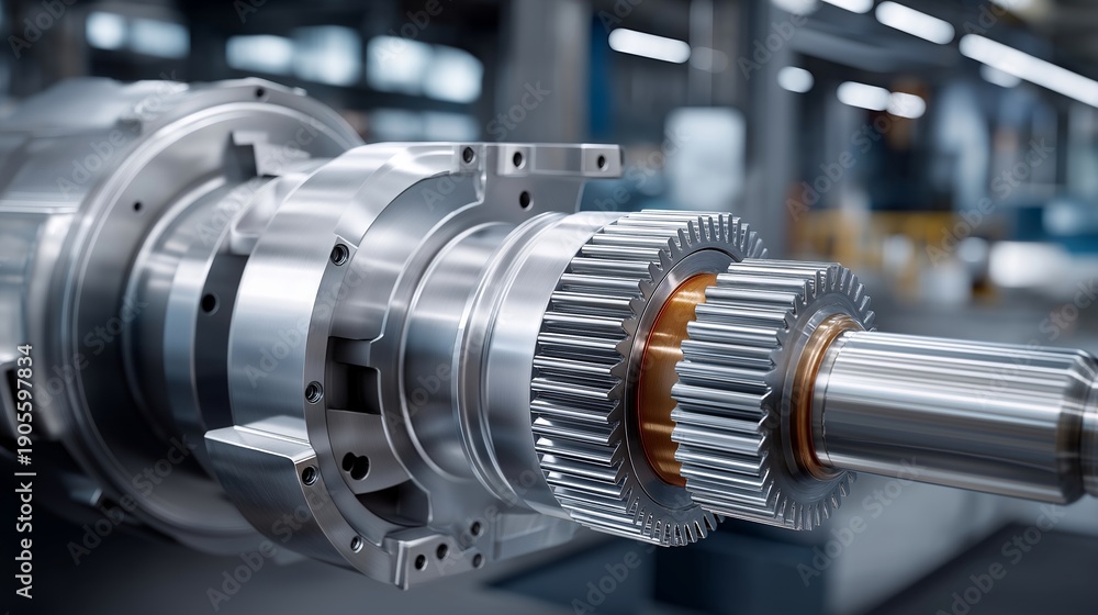 Fototapeta premium Automotive and industrial systems depend on interlocking gears to manage torque flow, reduce energy loss, and support long term reliability. cinematic color correction, natural uneven lighting yet