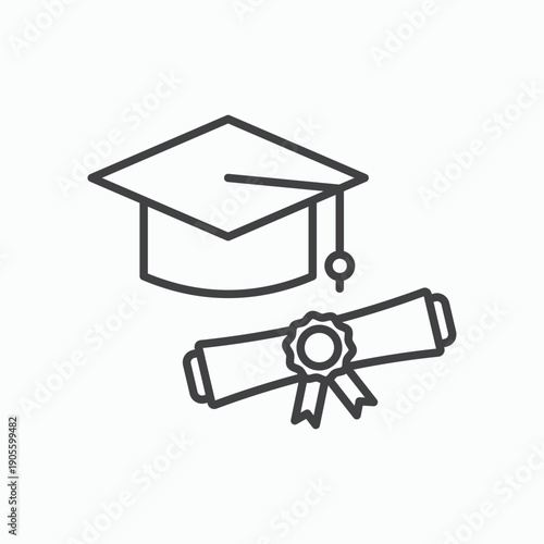 Degree icon design element isolated on white for web