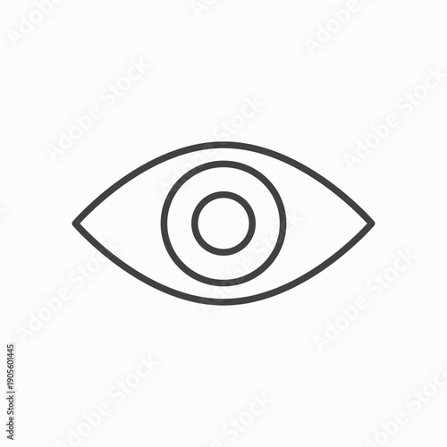 Eye icon design element isolated on white for web