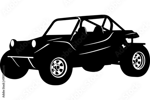 Black Dune Buggy Vector Illustration