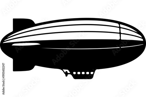 Vintage Zeppelin Airship Illustration