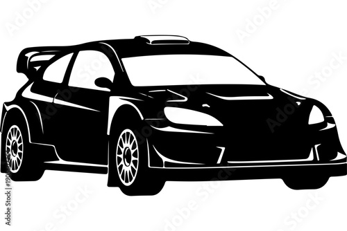 Black Racing Car Vector Illustration
