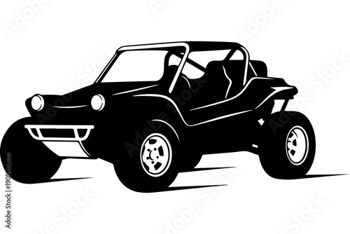 Black Dune Buggy Vector Illustration