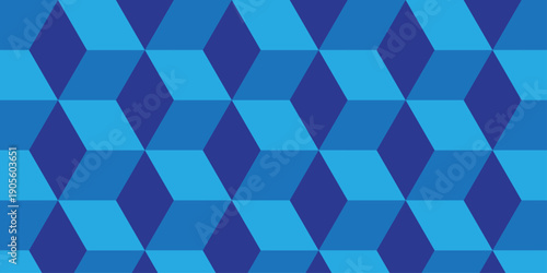 Abstract blue cube grid polygon decoration block hexagon geometric texture background. block construction surface cubic wall square creative business texture background.