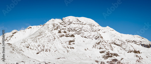 Wallpaper Mural Close shot of snow-capped peak at sunny day, Orobie alps situated near Bergamo,Zambla Alta, Italy Torontodigital.ca