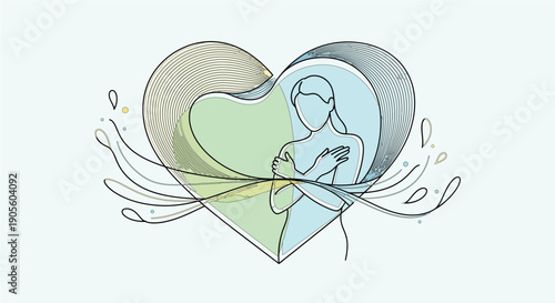 Creative illustration of a diverse group of people celebrating with confetti, joyful and festive concept