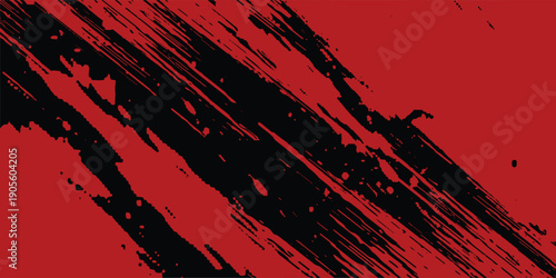 Grunge texture effect background. Distressed rough dark abstract textured. Black isolated on red. Graphic design element vintage style decoration concept grunge vector red black modern