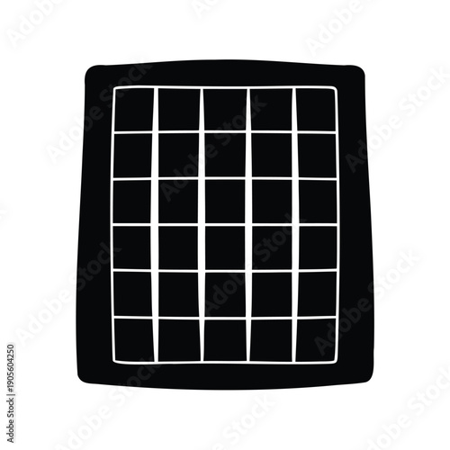 Stylized black and white checkered game board with a cartoonish design
