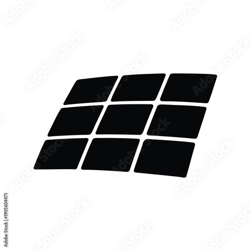 NinePanel Array in Dark Silhouette, Clean Energy and Solar Power Concepts