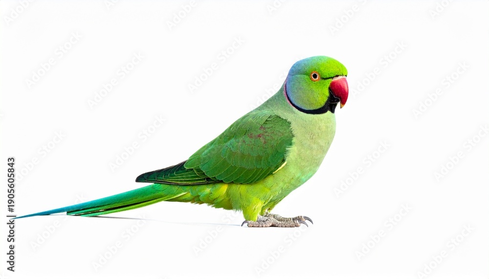 Fototapeta premium Parrot and Lotus: A Harmony of Color