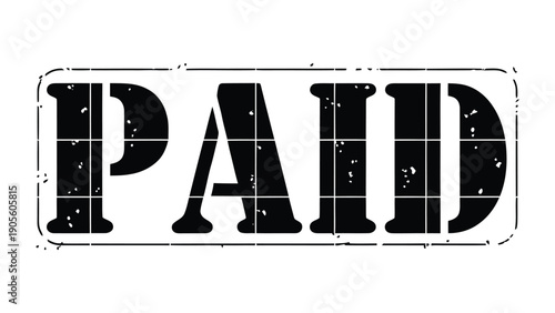 Paid Stamp: A bold, stamped impression conveys a clear message of financial transaction, with a classic, aged effect.