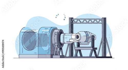 Industrial machinery equipment for manufacturing process.
