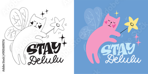 Trendy hand drawn doodle lettering quote. Lettering for t-shirt design, mug print, bag print, clothes fashion. 100% hand drawn vector image. Lettering sticker.
