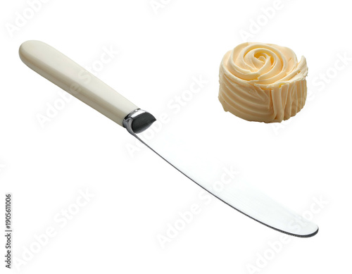 Utensil with ornate butter swirl