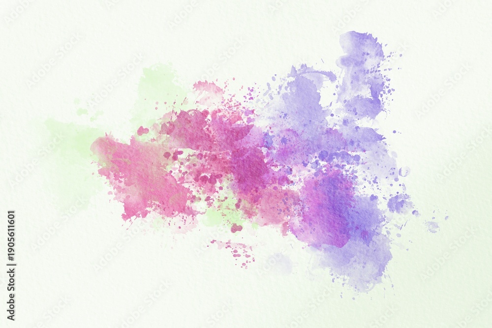 Obraz premium Abstract Colorful Watercolor Wash Texture Stain Splash Shape Background