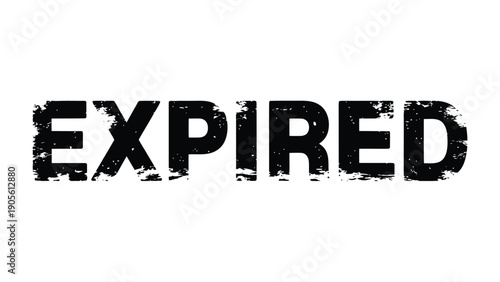 Expired Stamp: A bold stamp featuring the word EXPIRED printed in a clear, impactful font, signifying an item or time that has reached its end. 