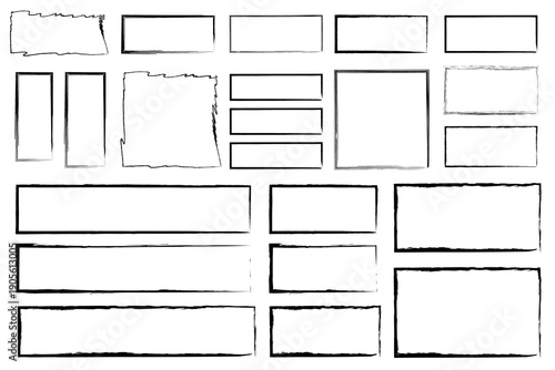 Hand-Drawn Scribble Geometric Shapes and Text Box Outlines Collection