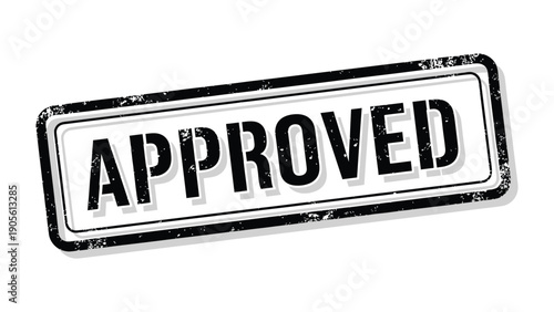Approved Stamp: A bold APPROVED stamp, conveying clear authorization and validation. A symbol of confirmation and a green light for action.