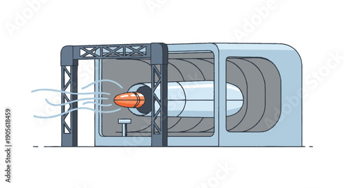 Industrial Air Ventilation System with Fan Blades.