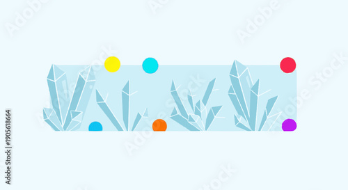 Colorful Dots and Leaves Illustration.