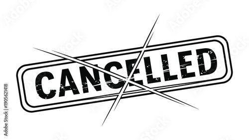 Cancellation Stamp: A bold stamp declares CANCELLED, its message crossed out and framed, symbolizing an end. The starkness of this visual speaks volumes.