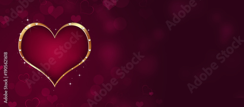 Golden Heart Holiday Banner