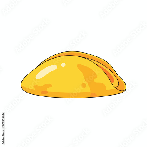 Cartoon Yellow Taco Illustration