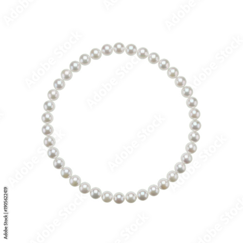 Wallpaper Mural Circle of Pearls Necklace Elegant Jewelry Design Torontodigital.ca