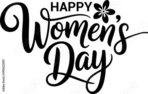 Happy Women's Day Celebration: A beautifully designed greeting celebrates International Women's Day, highlighting empowerment, recognition.