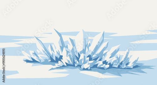 Iceberg Fragment Melting in Water.