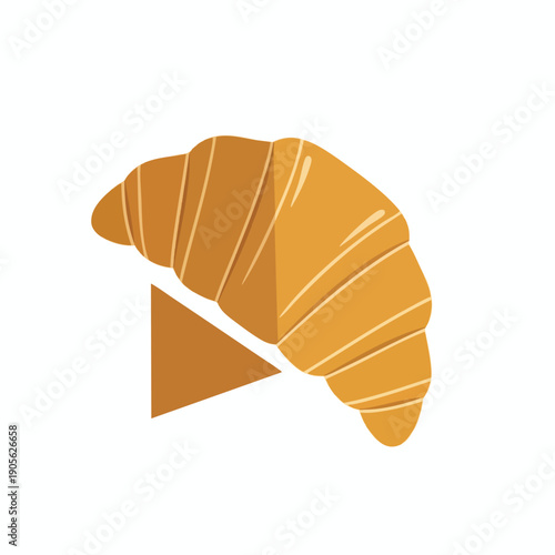 Fresh Croissant Pastry on White Background for Breakfast and Bakery Designs