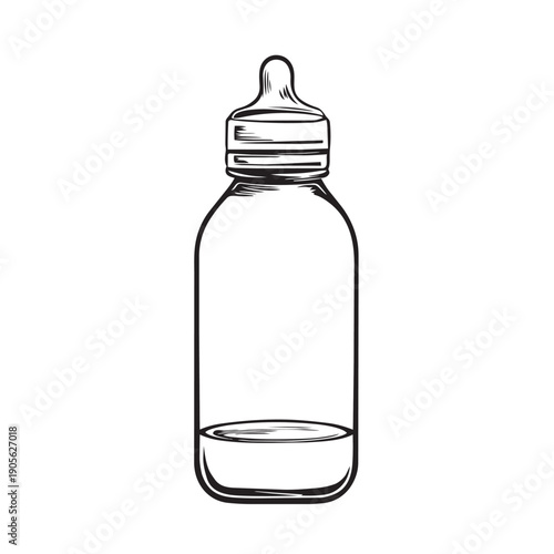 baby bottle isolated on white