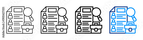 Job Prospect Icon Different Style Outline Collection Set