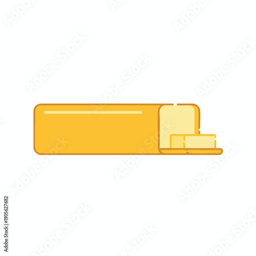 Yellow Butter Block with Sliced Pieces