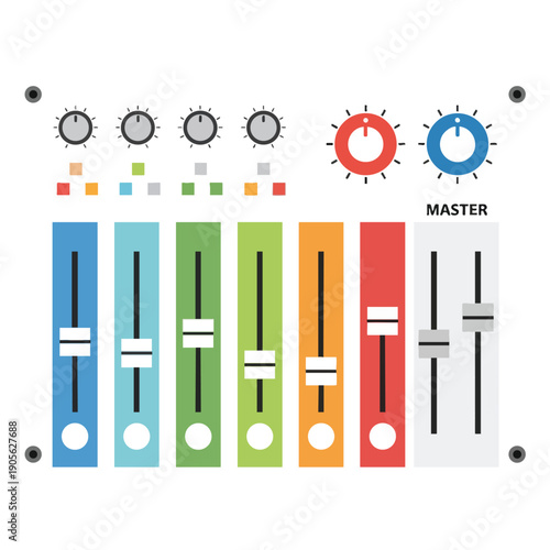 Colorful Audio Mixer Equalizer