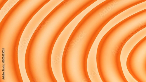Abstract image featuring smooth, curved lines in a gradient of orange hues