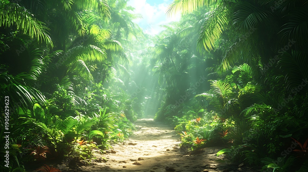 Obraz premium Tropical jungle path