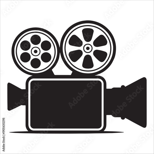 Vintage Film Camera Icon Illustration