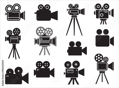 Vintage Film Camera Icon Collection