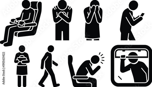 People experiencing motion sickness on a bumpy road trip