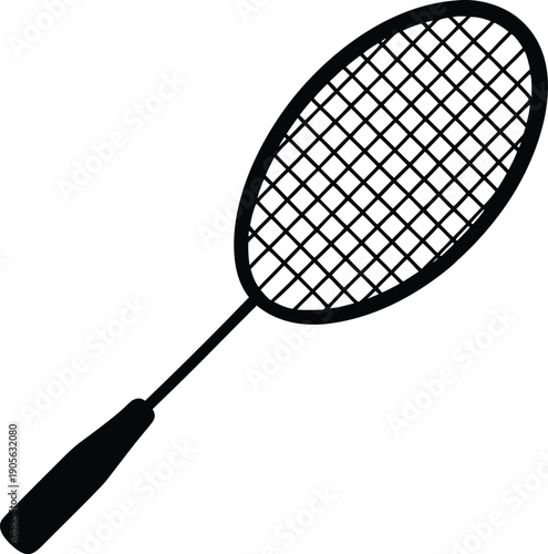 badminton racket isolated on white