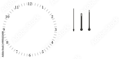 Transparent Minimalist Black 3D Wall Clock with Separated Hands