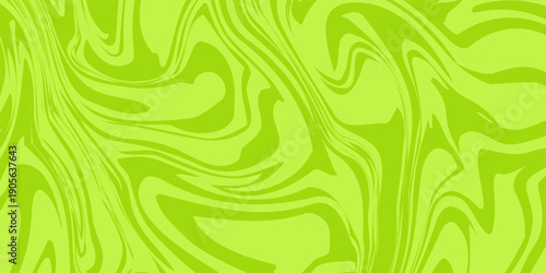 Abstract green background with hypnotic wavy lines pattern. Fresh and natural background