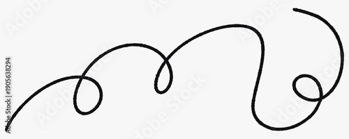 Abstract scribble line, wavy stroke. Freeform squiggles and brush marks for highlights, underlines, accents, typography decoration and expressive graphic design. Line squiggle cable