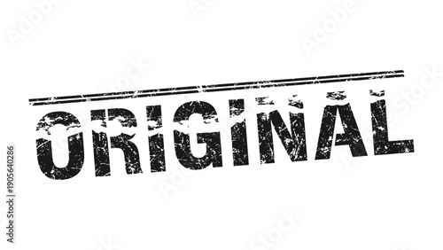 Original Stamp: An original stamp, showcasing a declaration of authenticity and genuineness, rendered in a striking, classic design and a slightly textured effect.